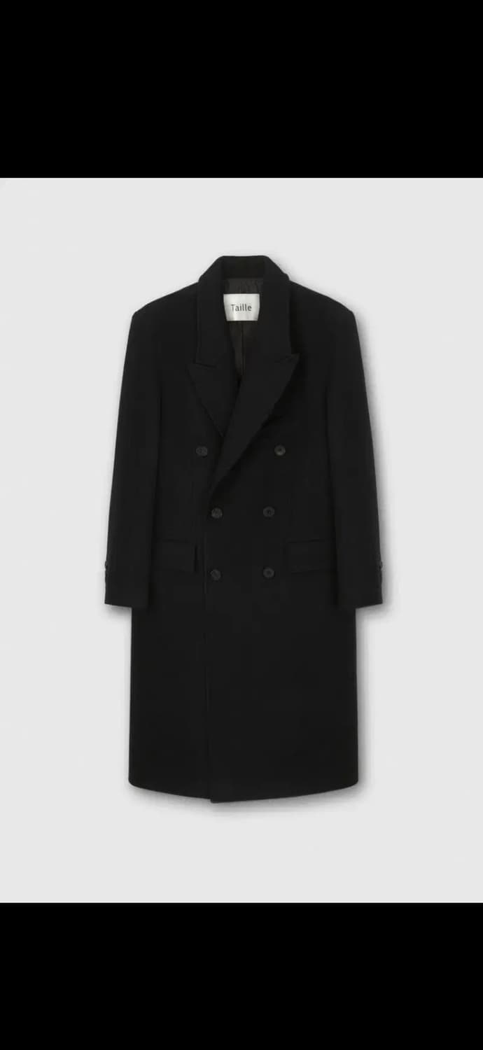 타일레 taille 21fw 더블 브레스티드 코트 차콜 1 상품이미지6