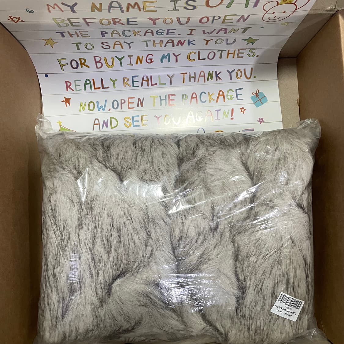 오피쉬 퍼자켓 LIGHT GRAY 상품이미지1