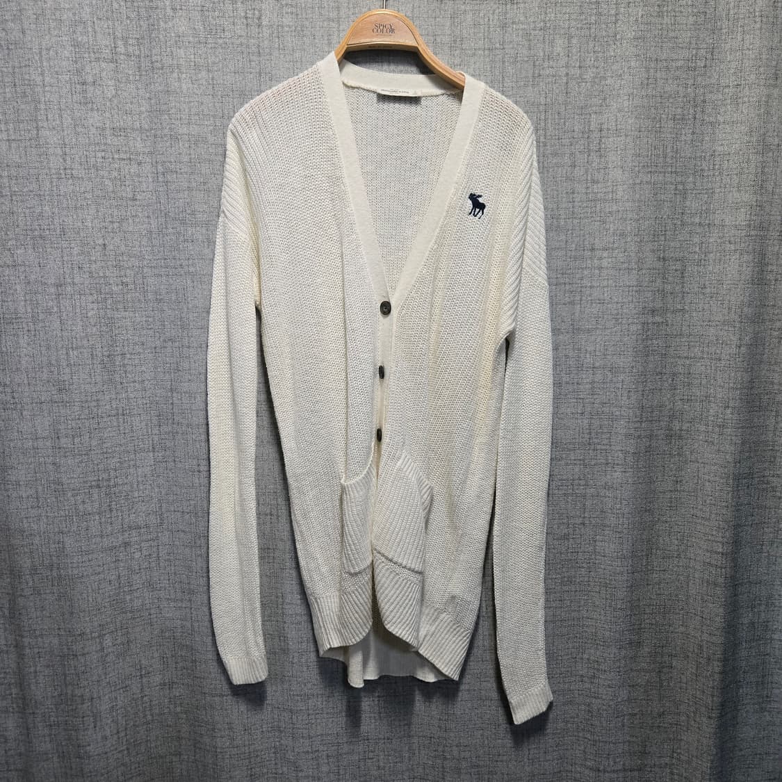 아베크롬비 화이트 니트 롱 가디건   상품이미지1