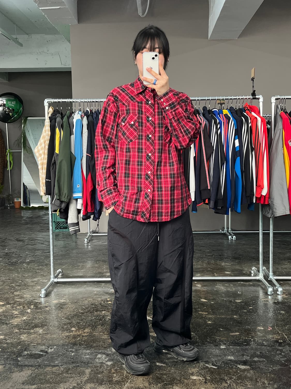 랭글러 웨스턴 체크 셔츠 상품이미지3