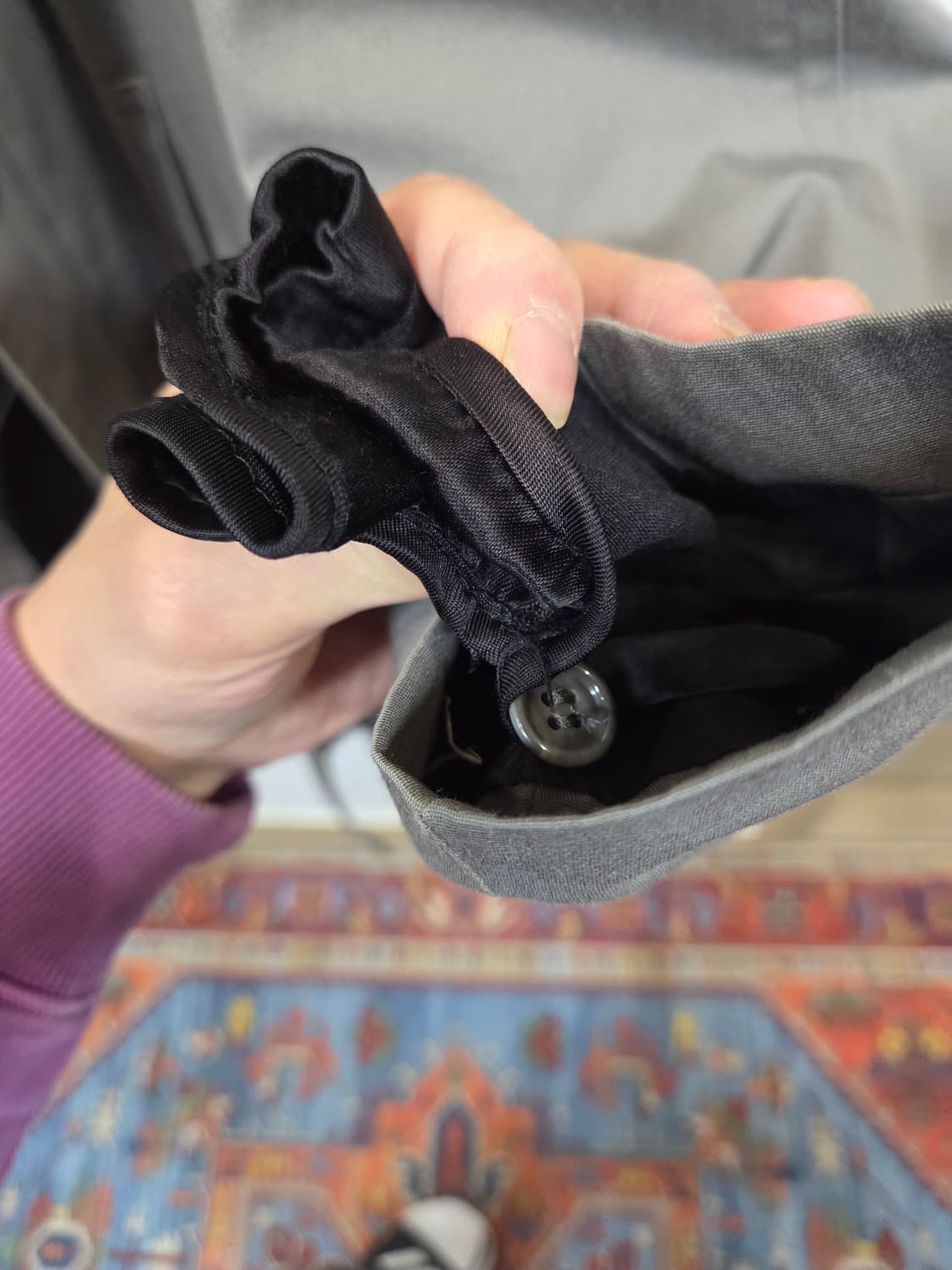 런던포그 안감플리스 분리형 싱글코트 m L 그레이  상품이미지7