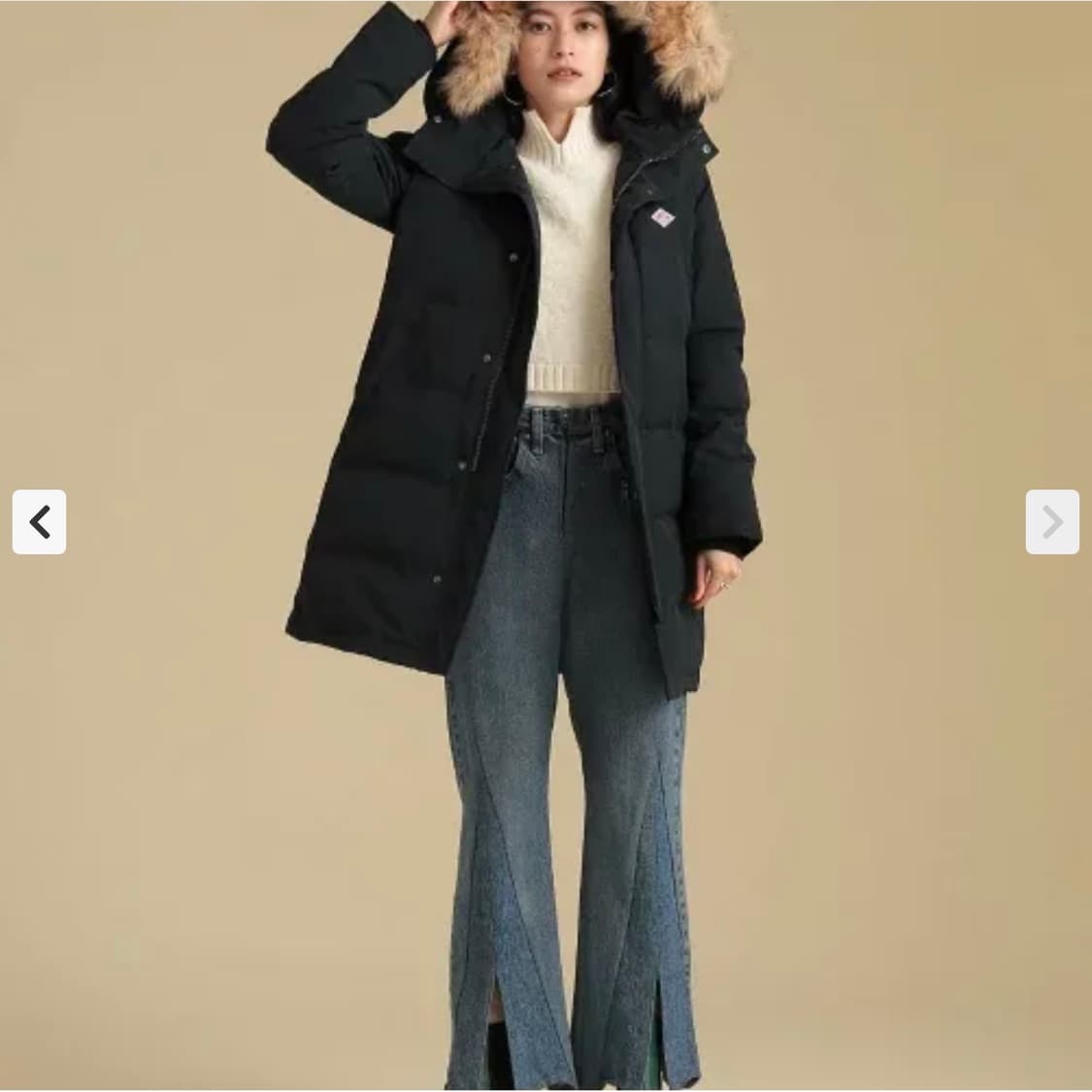 단톤 DANTON 여성 다운 후드 롱패딩 파카 상품이미지2