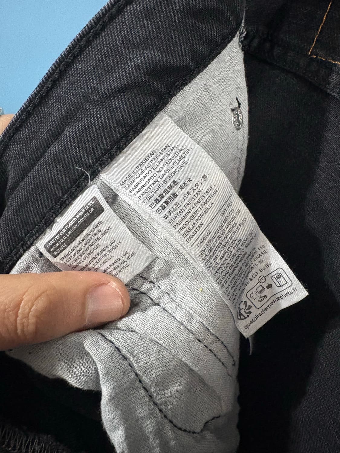 00’s Levis black 505 denim pant. 상품이미지3