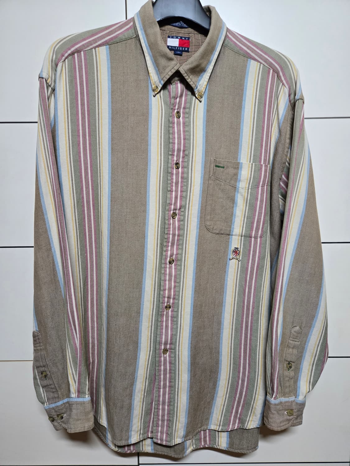 타미힐피거 스트라이프 월계관 셔츠 상품이미지1