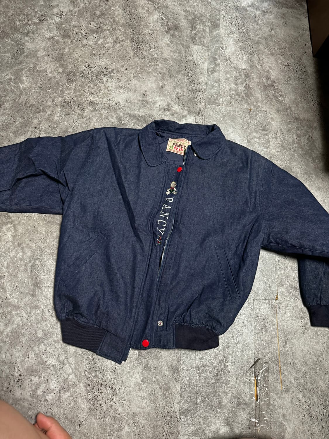 일본 빈티지 데님 자수 자켓 상품이미지2