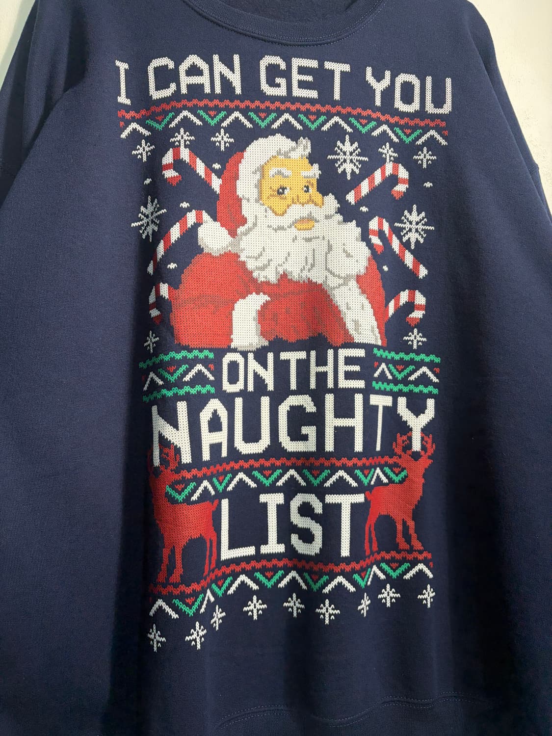 U.S.A. 크리스마스 산타클로스 맨투맨 XL 어글리니트 상품이미지4