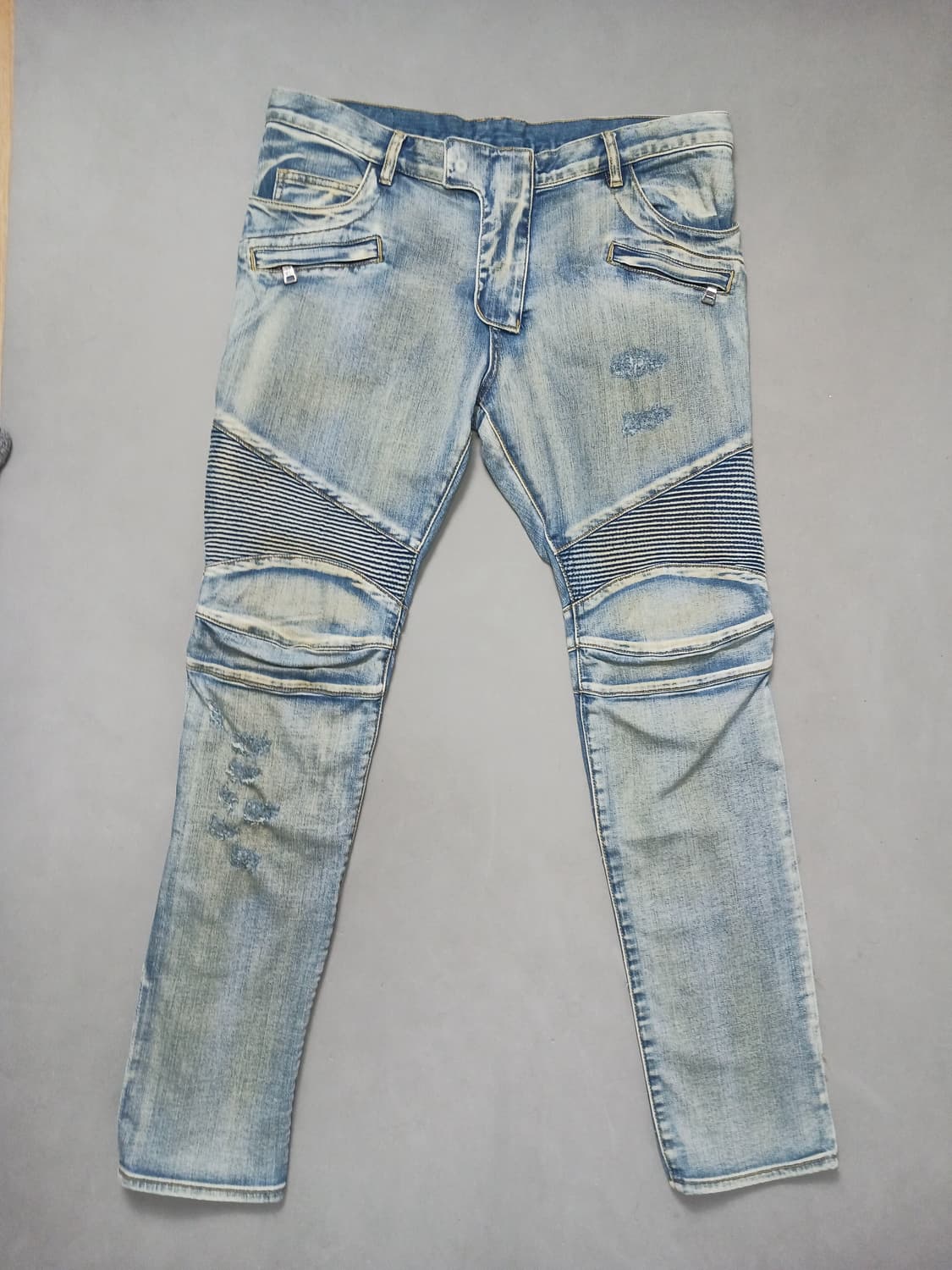 [36] 발망 더티오일 워싱 바이커진 청바지 상품이미지1