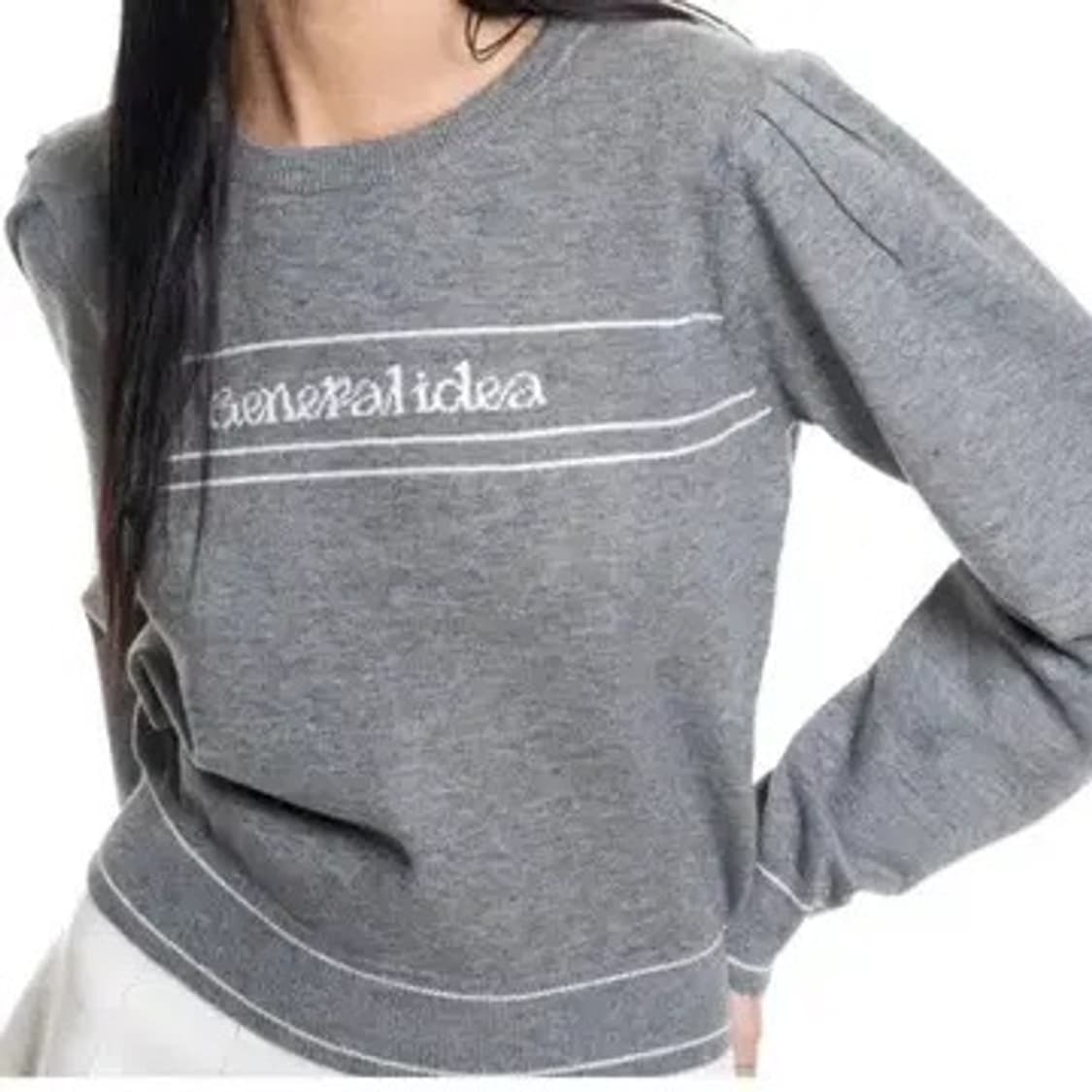 제너럴아이디어 로고 퍼프 풀오버 니트 스웨터 더바넷 타낫 아카이브제이투유 상품이미지5