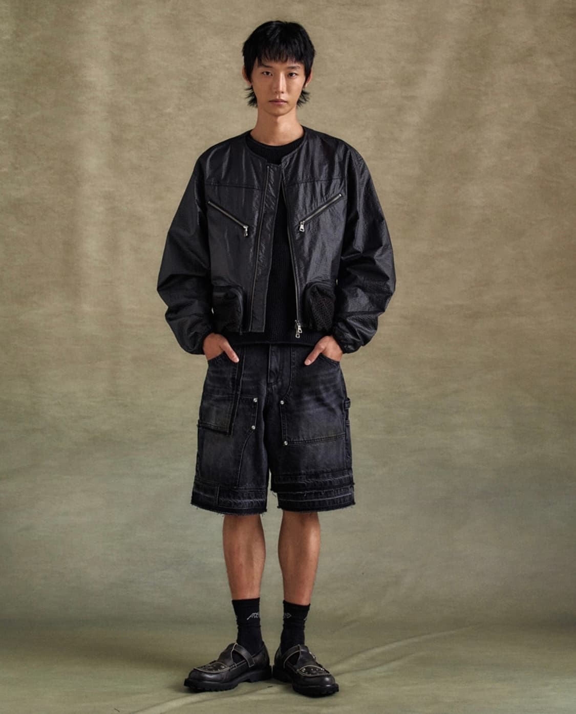 앤더슨벨 유니섹스 패치워크 데님 쇼츠 apa806u 30사이즈 상품이미지3