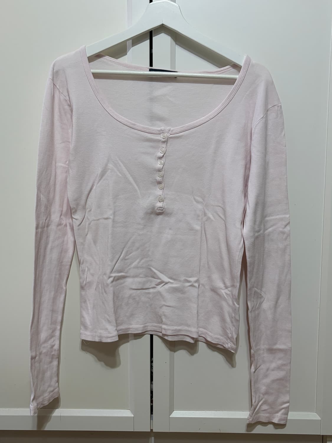 브랜디멜빌 베이비핑크 롱슬리브 젤리탑 상품이미지1