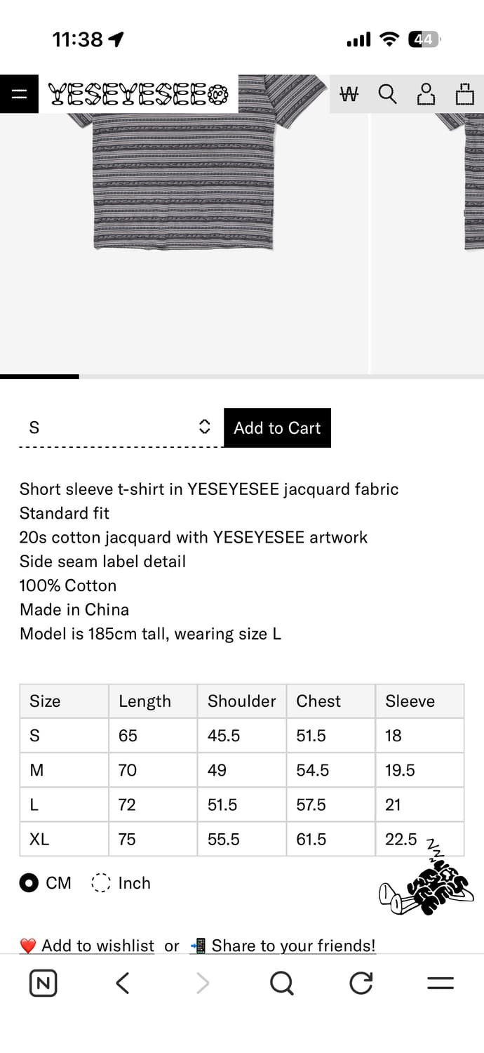 yeseyesee 예스아이씨 반팔티 새상품 상품이미지6