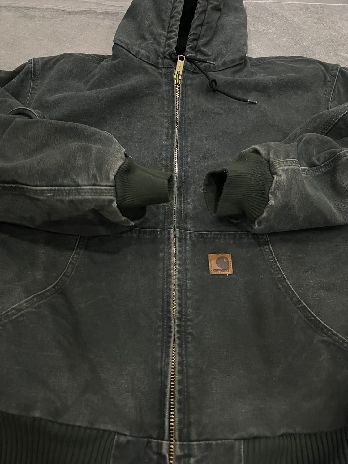 (XL) 칼하트 후드 덕 액티브 자켓 J130 MOS 모스그린 상품이미지6