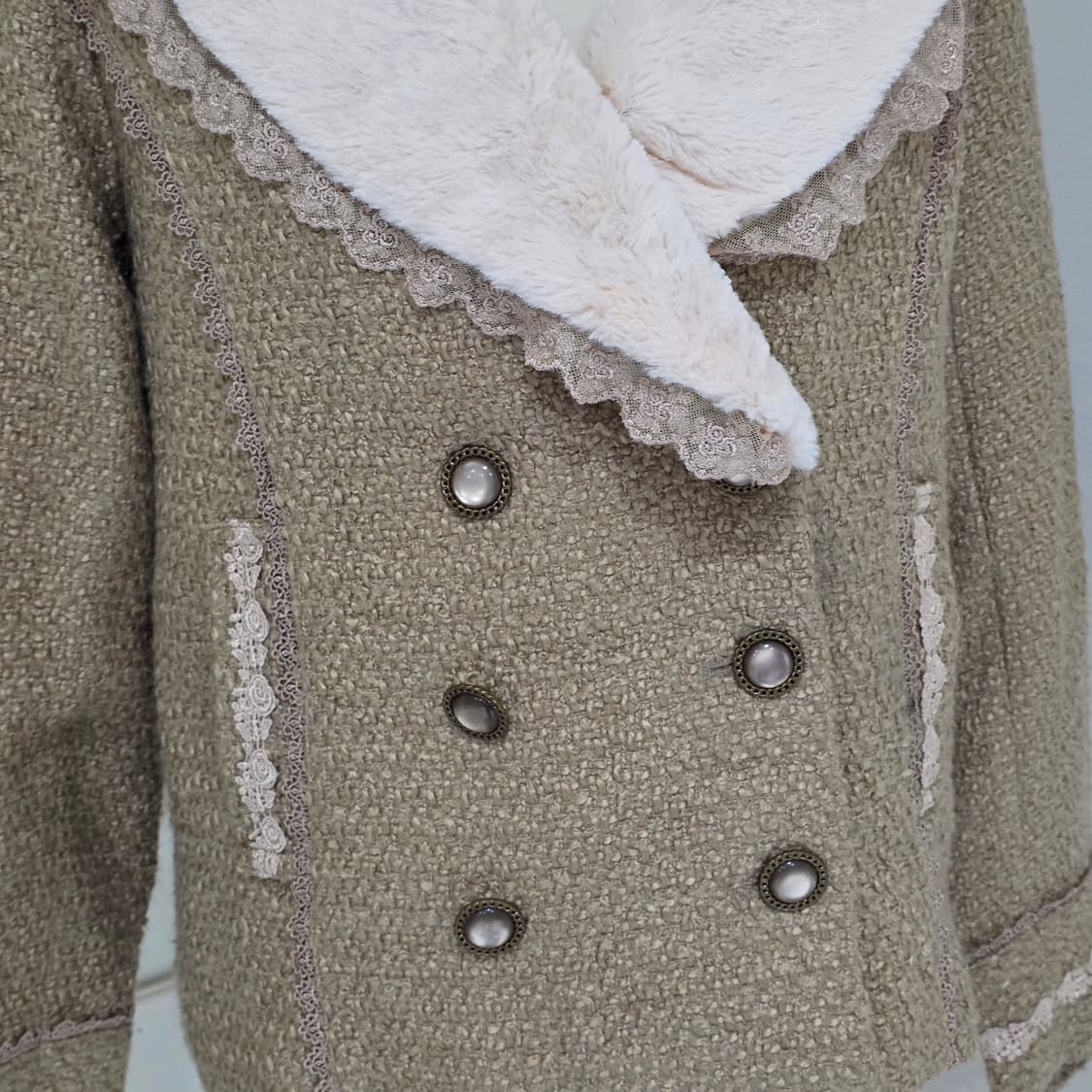 엑시즈팜) 퍼 레이스 히메라떼갸루st 로맨틱로리타 트위드 블레이저자켓 상품이미지4