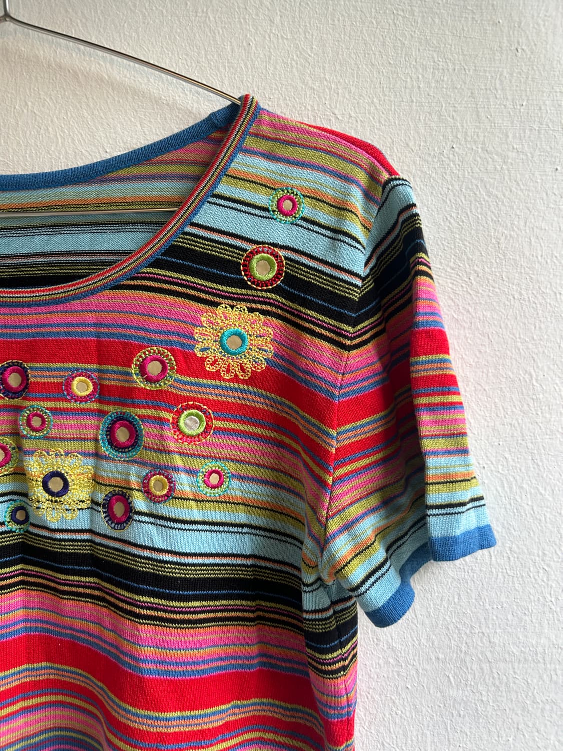 자수 반팔니트  상품이미지2