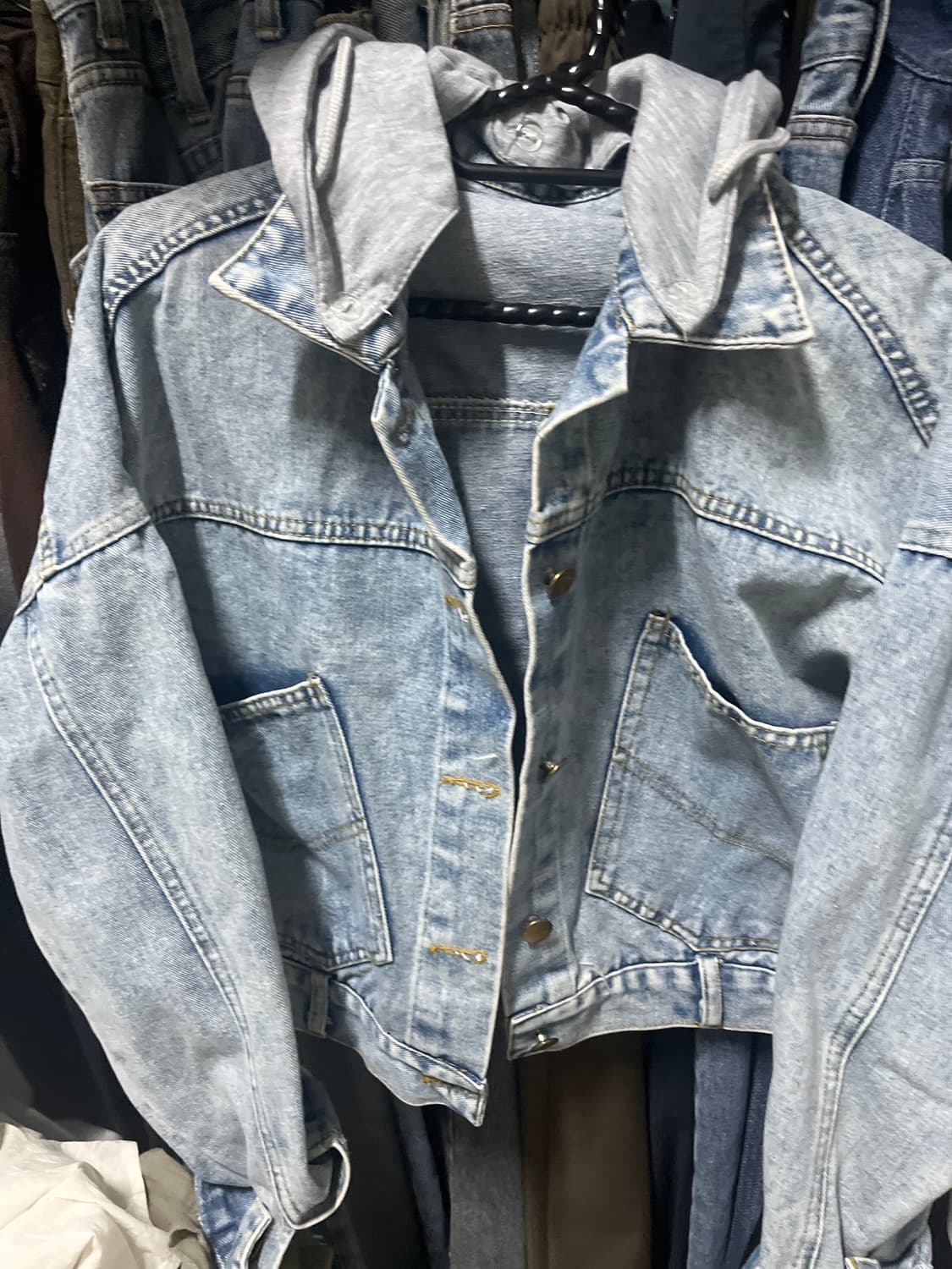 후드 데님 자켓 상품이미지1