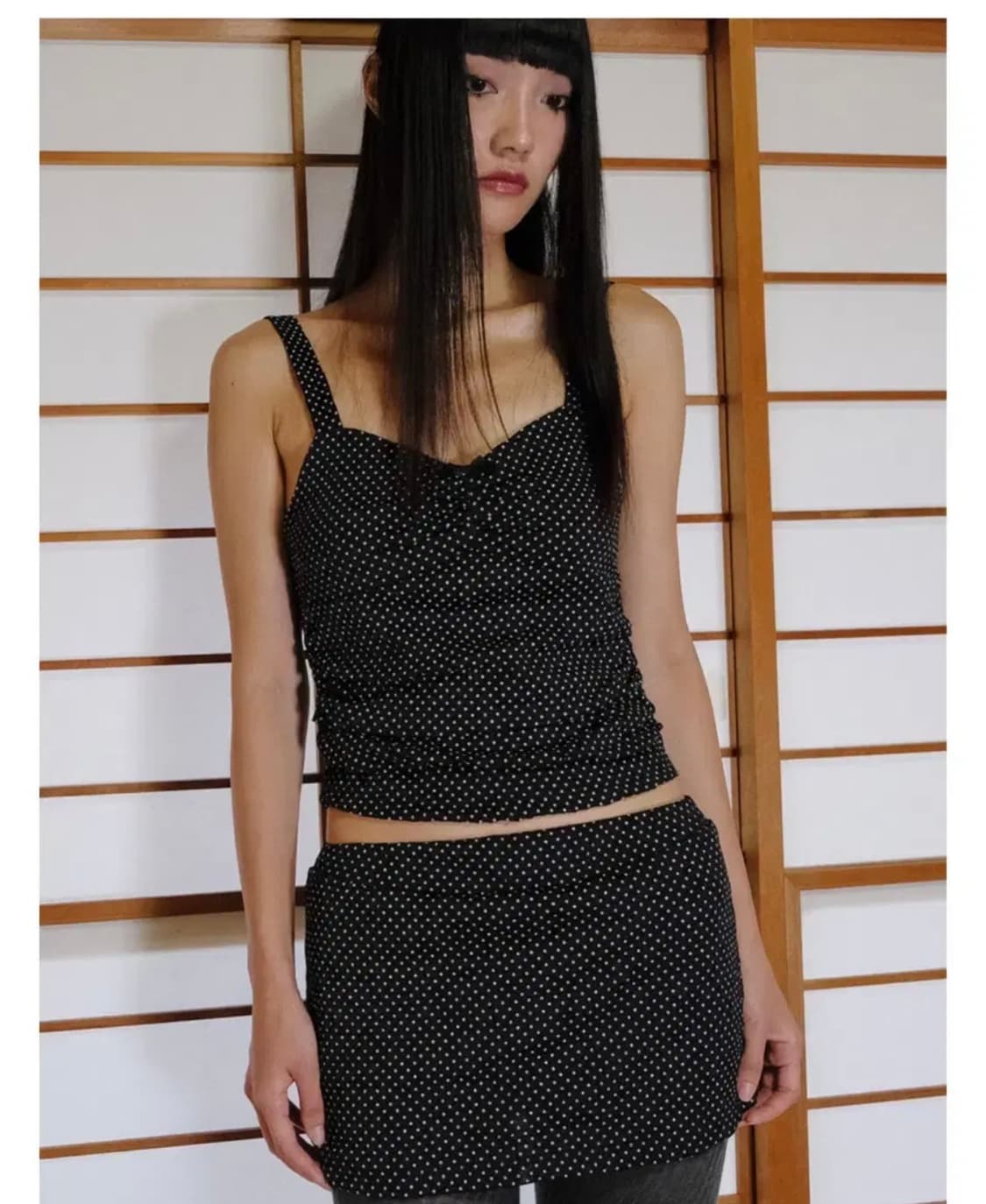 wsc archive 아카이브 dot shirring top 도트 셔링탑 상품이미지1
