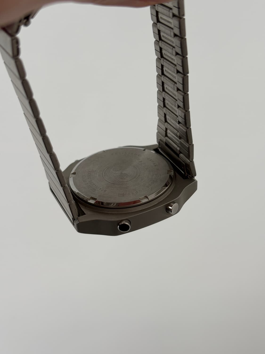 SEIKO 빈티지 시계 1980년대 실버웨이브 실버 스퀘어 디지털 쿼츠 상품이미지8