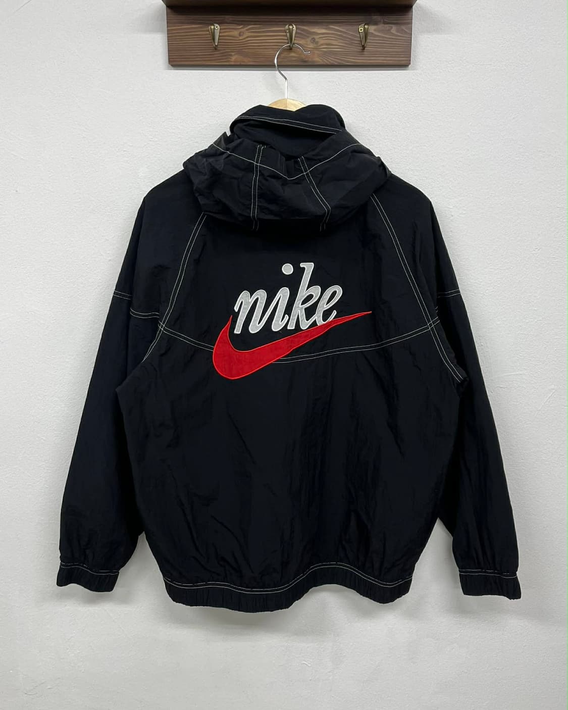 [L] 나이키 NSW 윈드러너 SW5블랙 윈드브레이커 후드 하프집업 상품이미지2