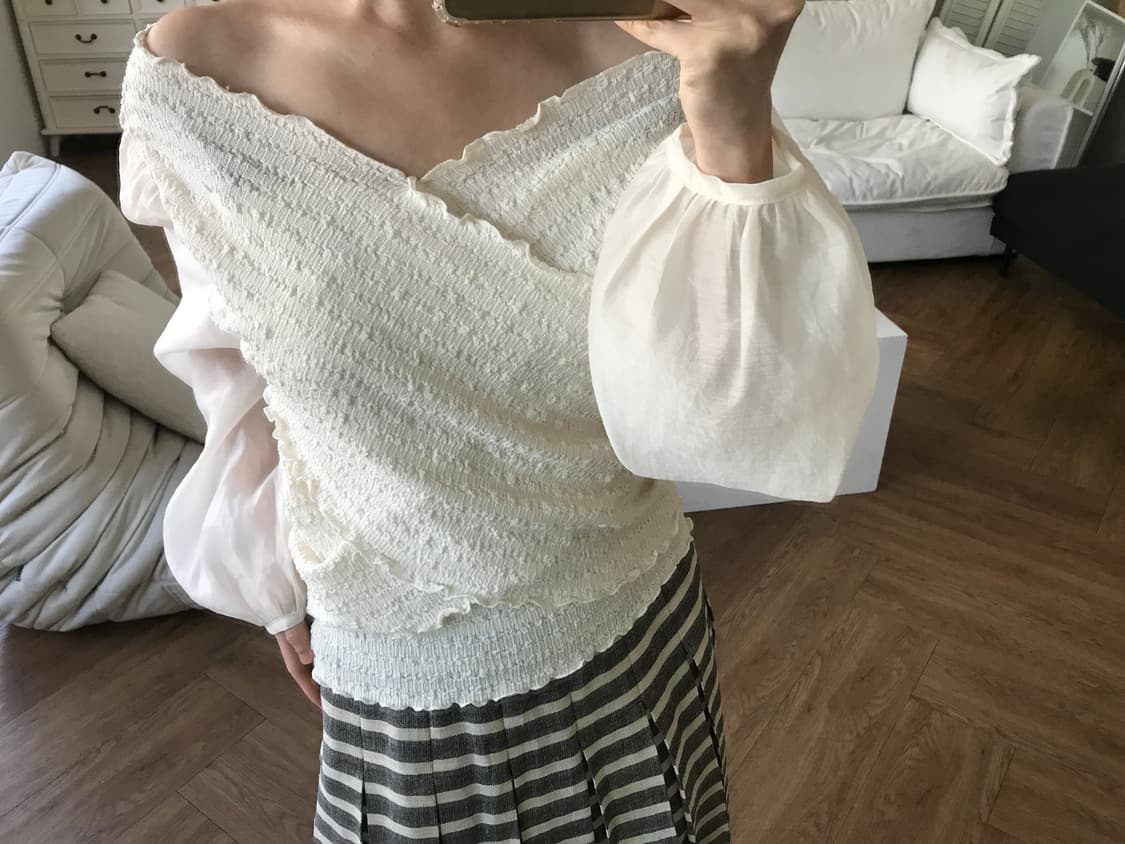 vintage wrap blouse 상품이미지3