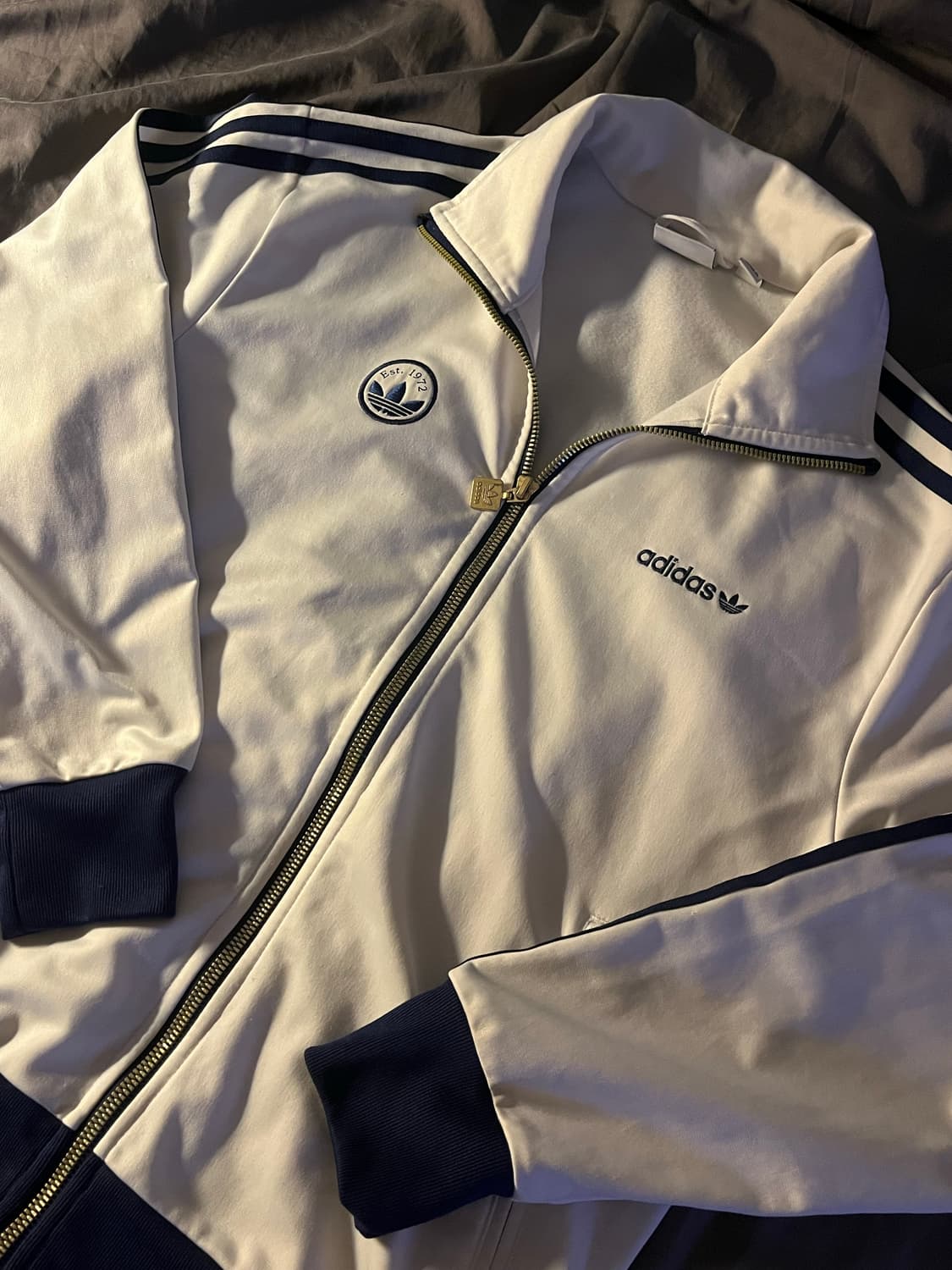 XS) 아디다스 파이어버드 배지 클라우드 화이트 져지 상품이미지1