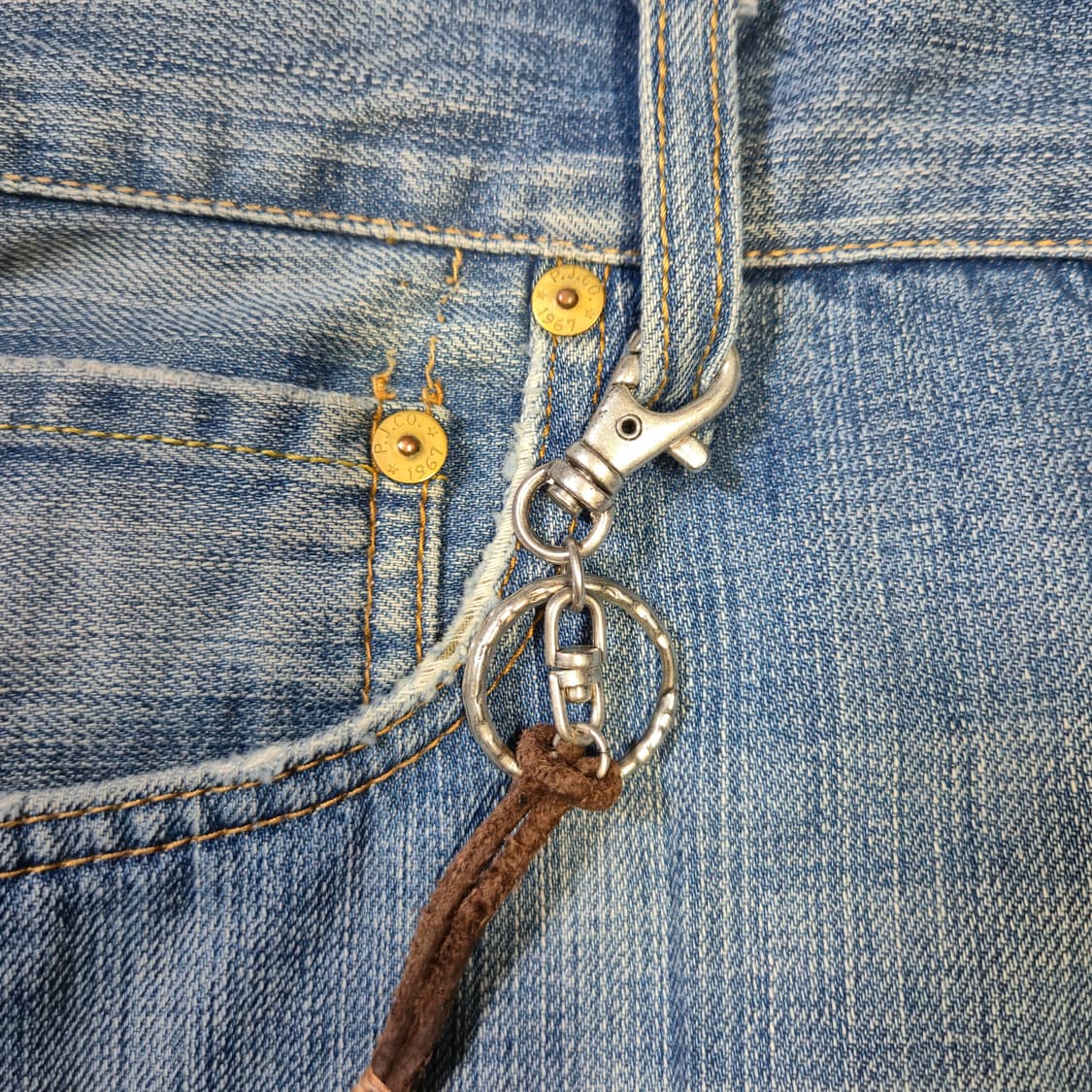 도화석-터키석-가죽끈 열쇠고리 상품이미지3