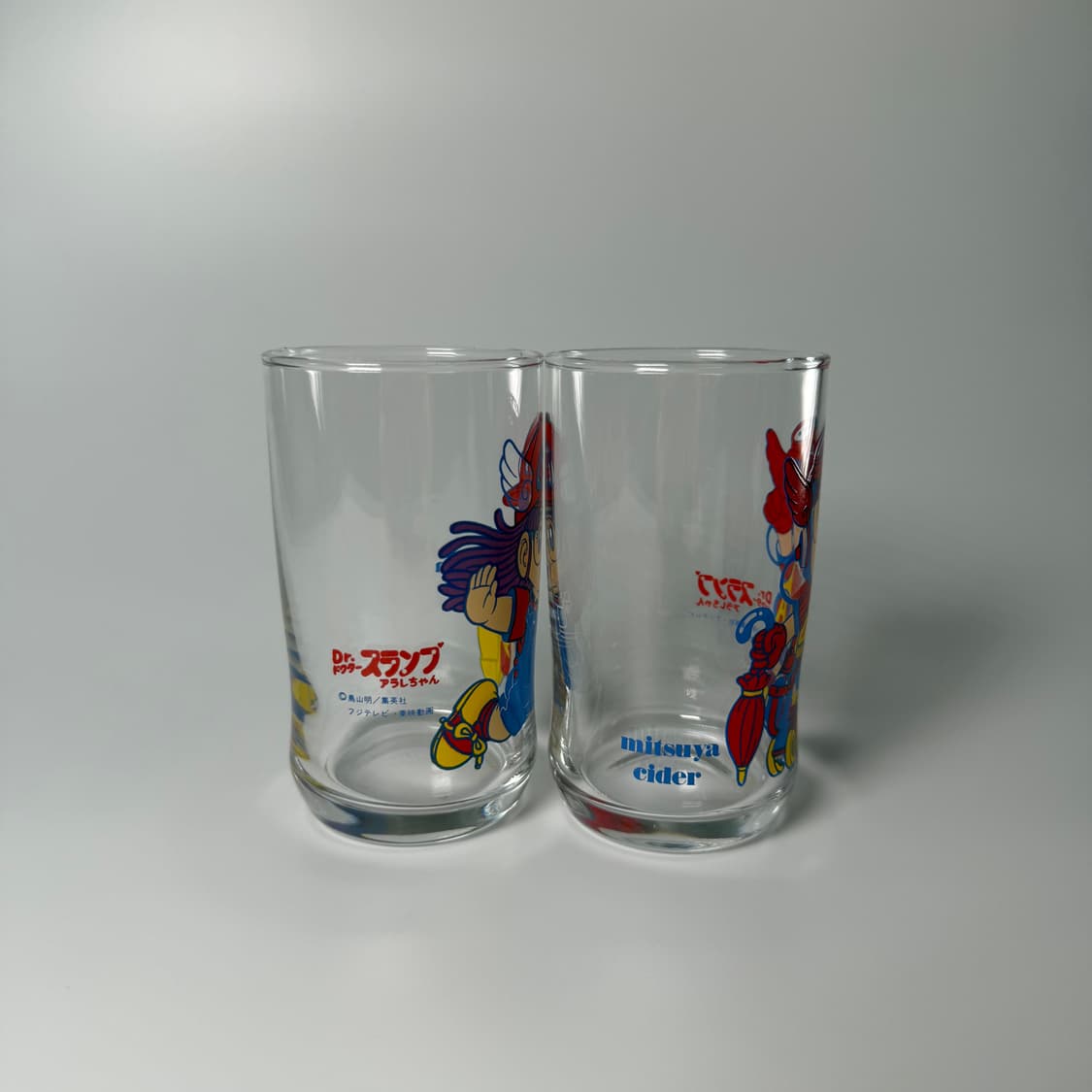 닥터슬럼프 아라레짱 유리컵 세트 일본 레트로 빈티지 쇼와 캐릭터 글라스 상품이미지1