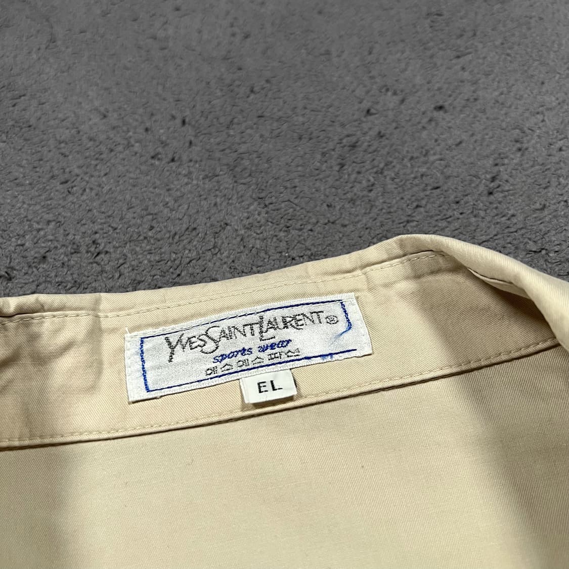 90‘s 입생로랑 베이지 코튼 집업 자켓 상품이미지4