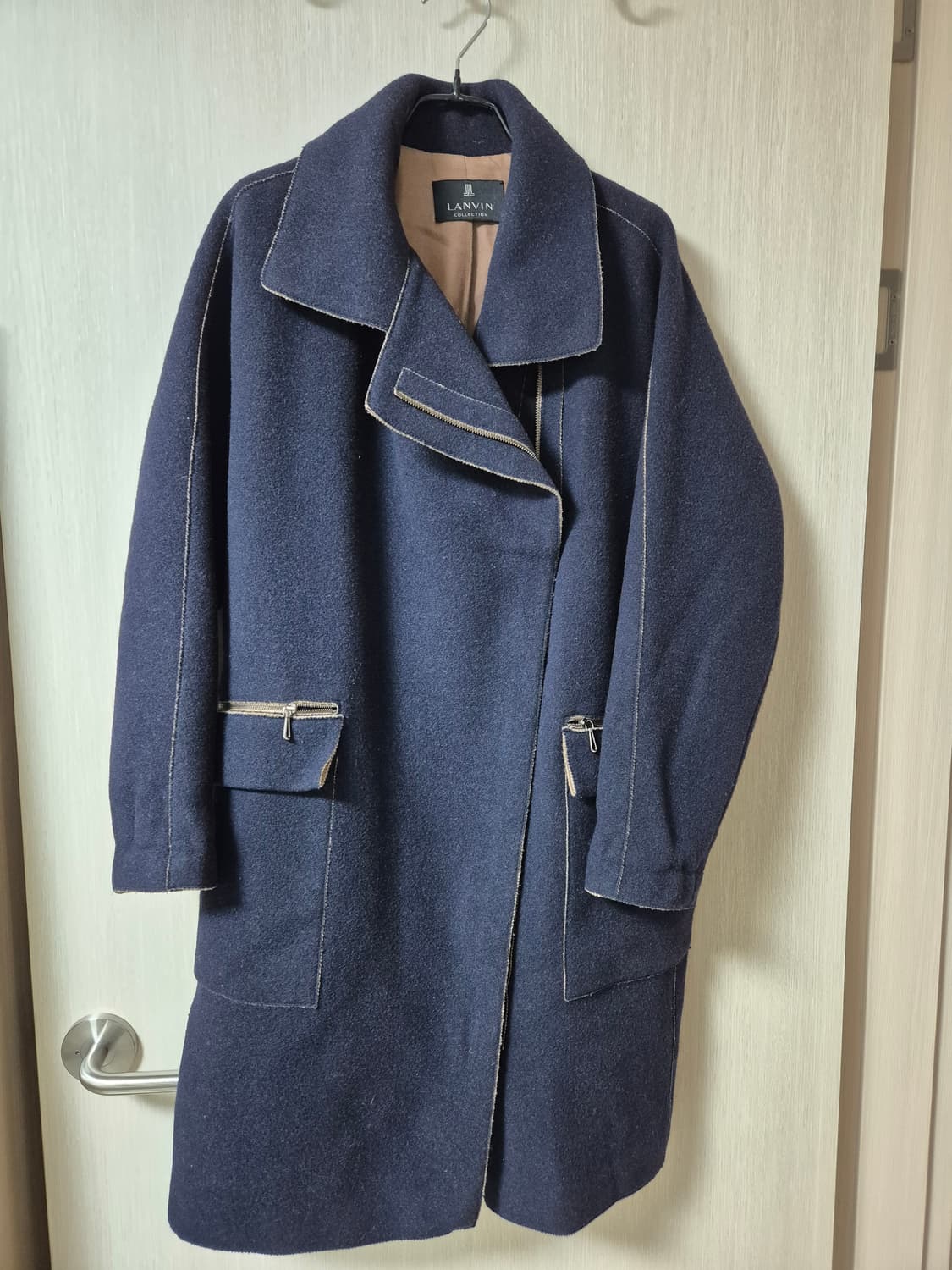 LANVIN 랑방 컬렉션 네이비 롱 코트 울코트 55 상품이미지3