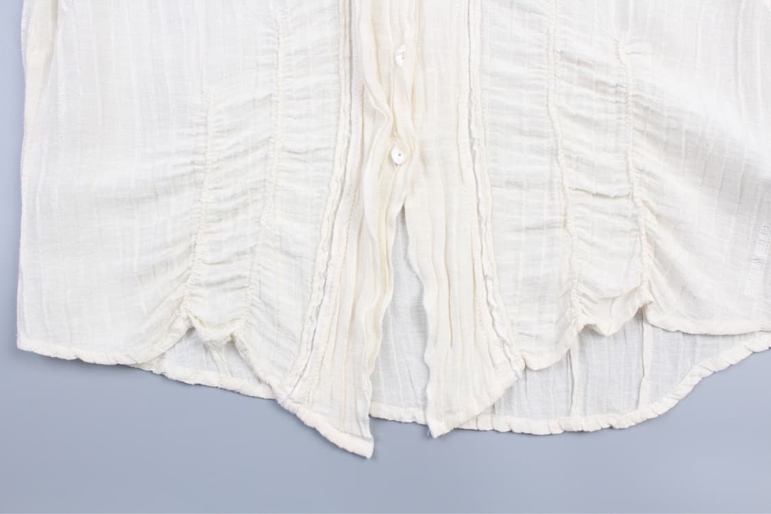BLUE WILLI’S Ivory Hemp Silk Knit Vest 상품이미지5