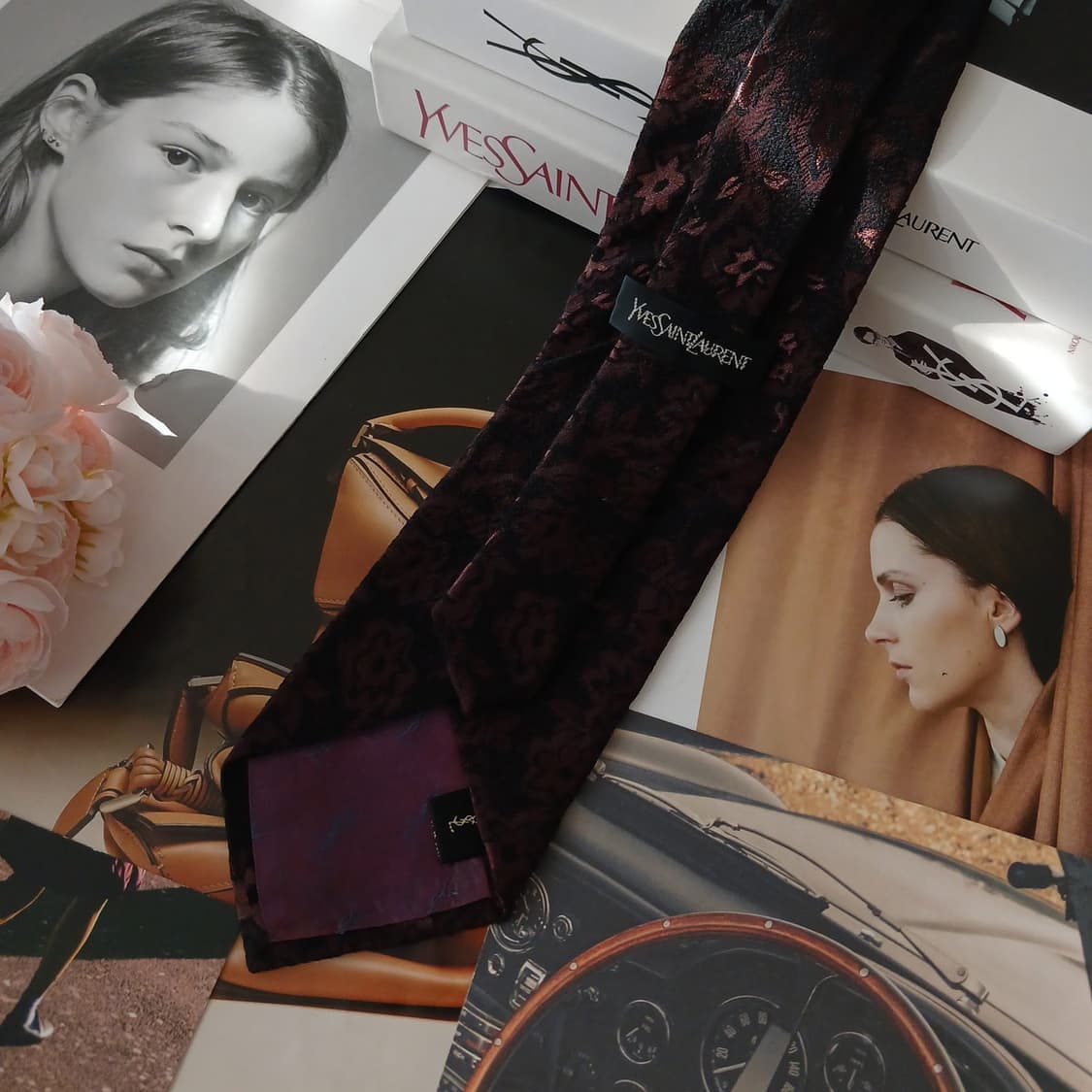 입생로랑 플로럴 아트워크 넥타이 9.6cm A+~A등급 A19032
 상품이미지4