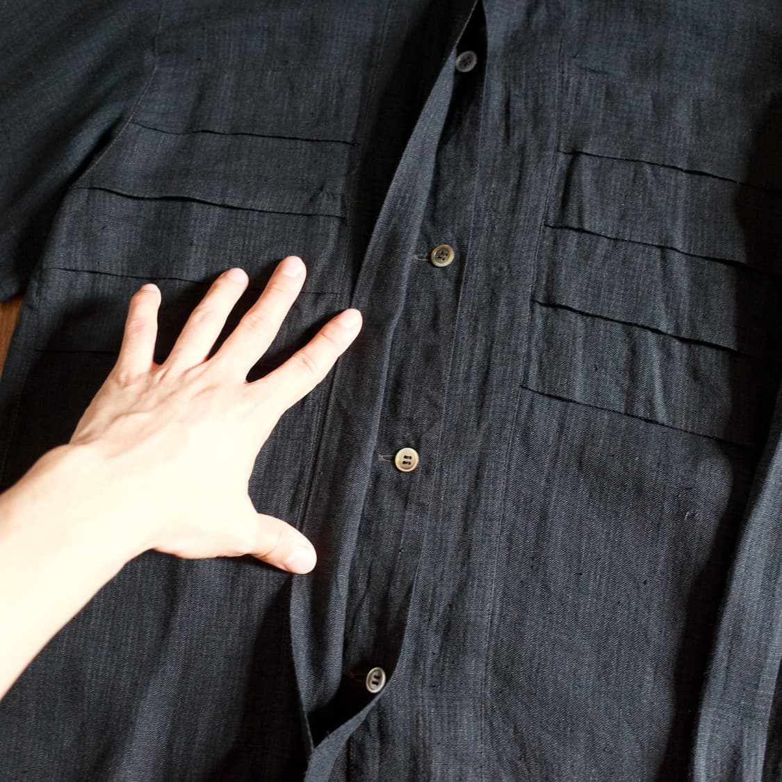 80’s Issey Miyake silk blouse shirts 상품이미지5
