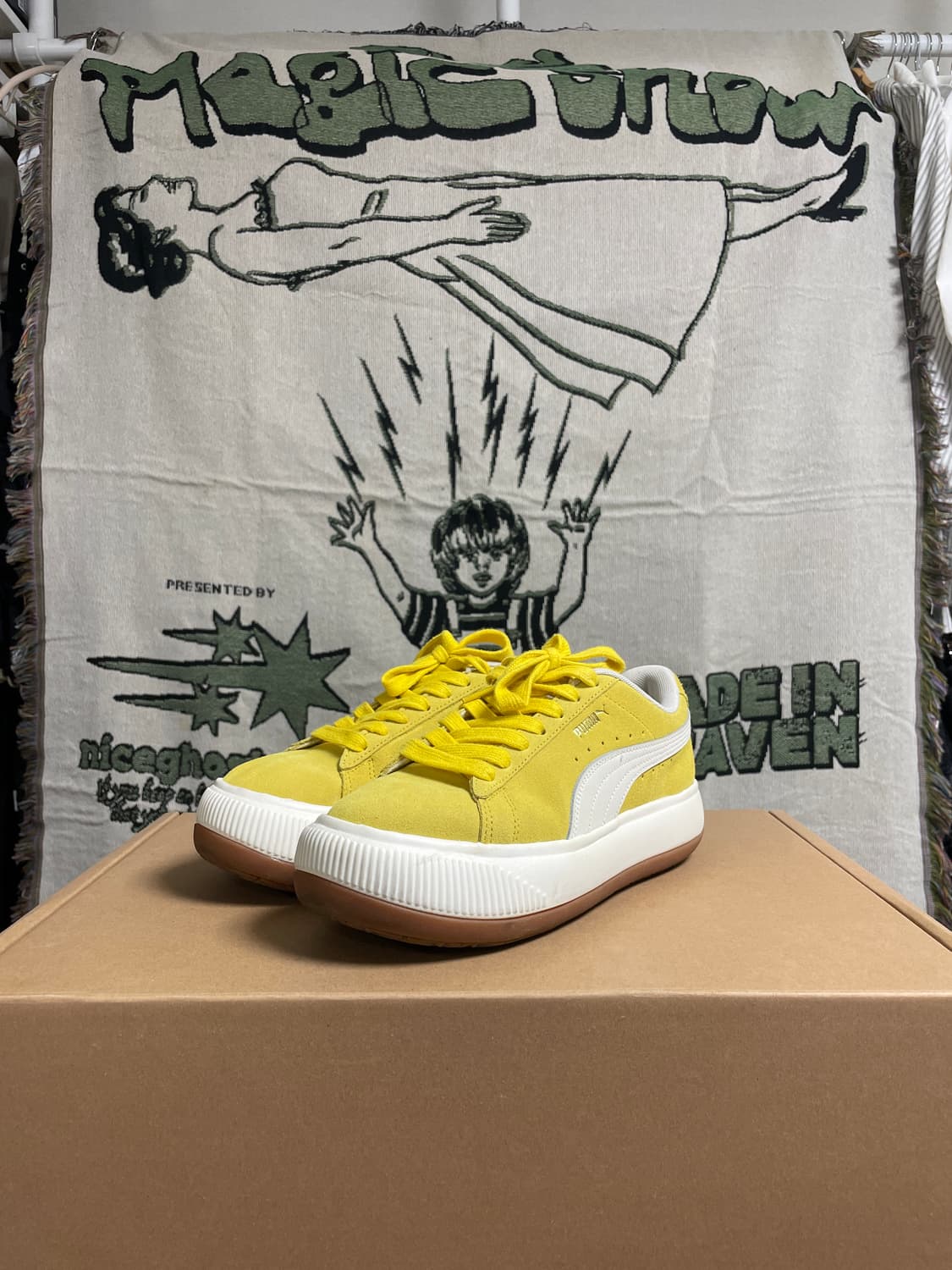 (puma)퓨마 스웨이드 Mayu UP 옐로우 스니커즈 250 상품이미지2