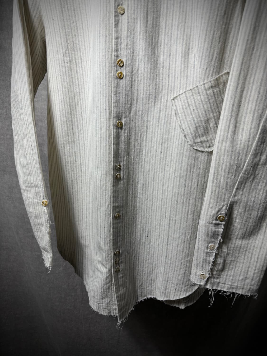 Marc Point Striped Band Collar Shirt   상품이미지5