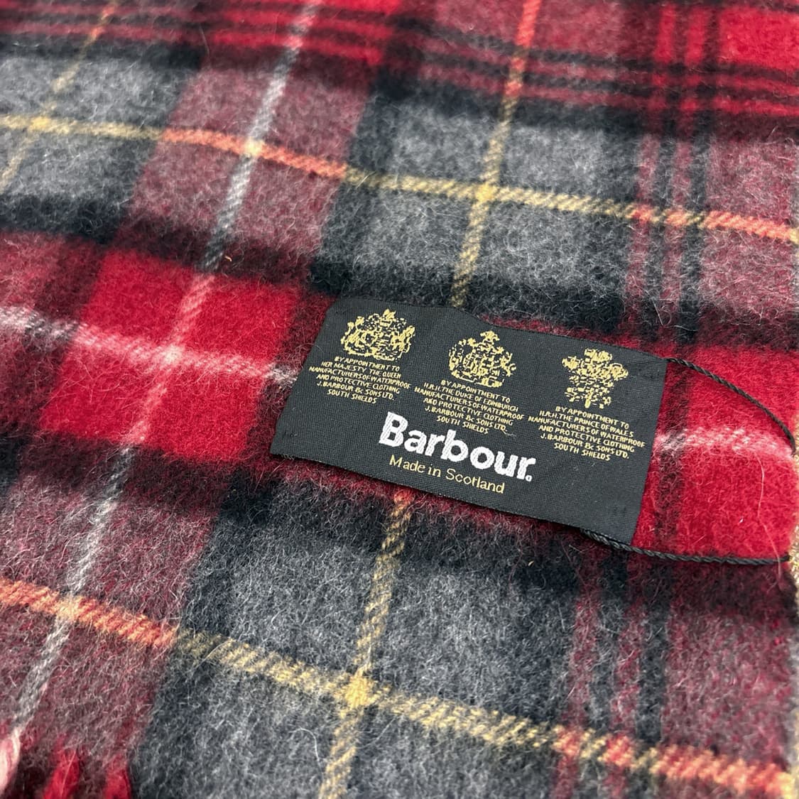 바버 컨트리웨어 스코틀랜드 메이드 타탄체크 램스울 머플러 N266 상품이미지3