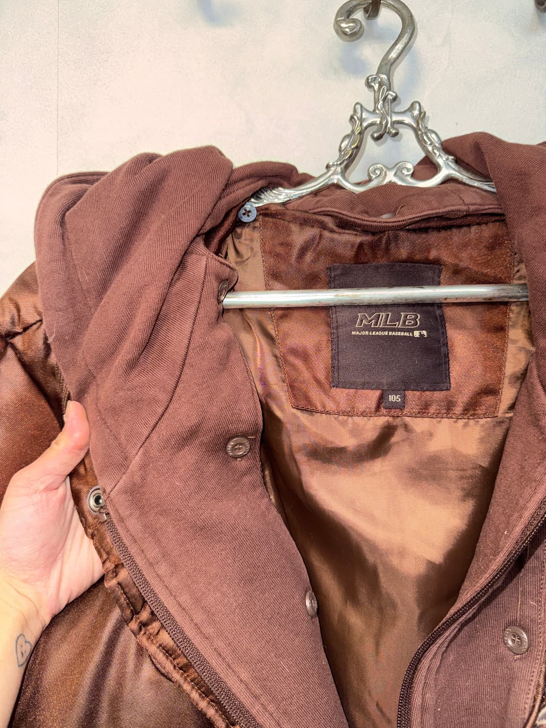 MLB Milwaukee Brewers brown duck down 패딩 상품이미지7