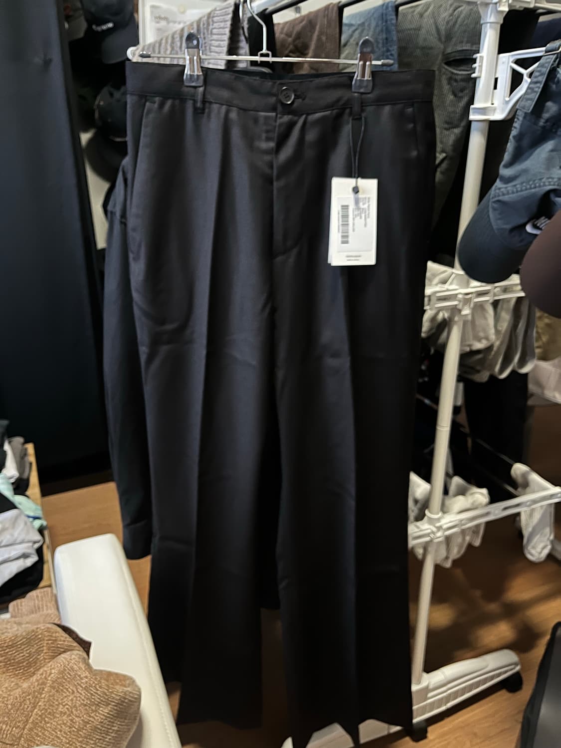 유스 플레어 슬랙스 블랙 S 팝니다 상품이미지4