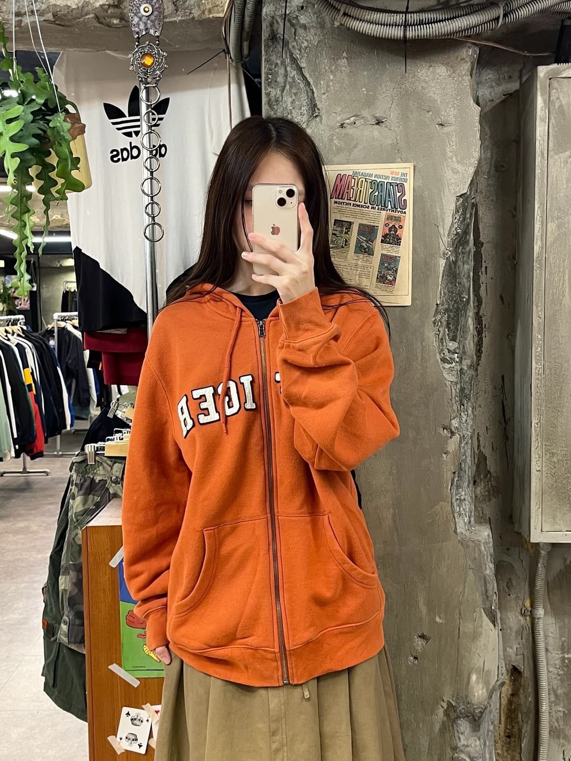 타미힐피거 후드집업 오렌지 M #csz615 상품이미지2