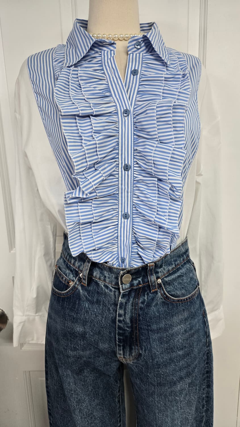 새상품)바네사 스콧 프릴 블라우스 상품이미지4