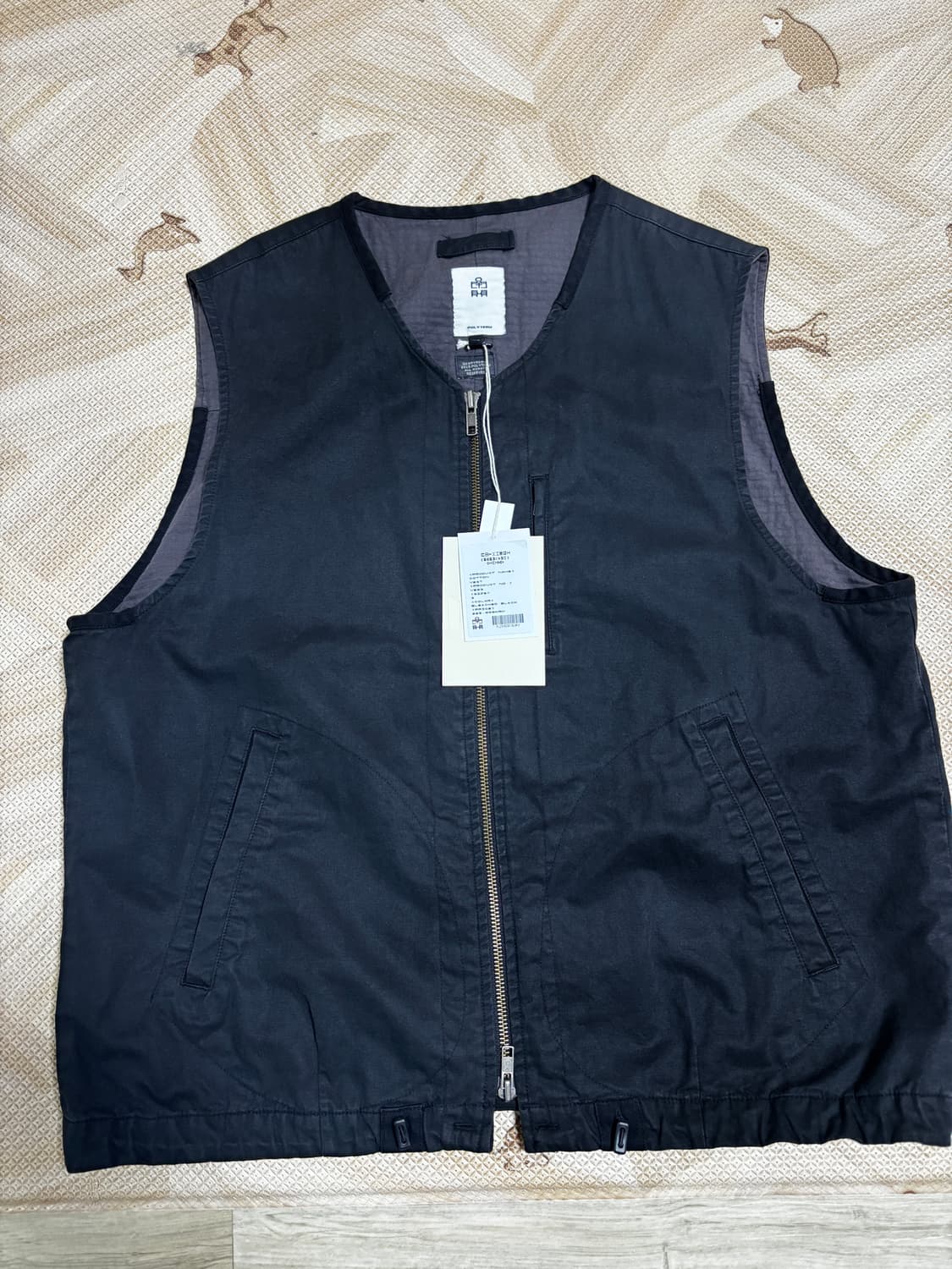 폴리테루 코튼 베스트 블리치드블랙 상품이미지2