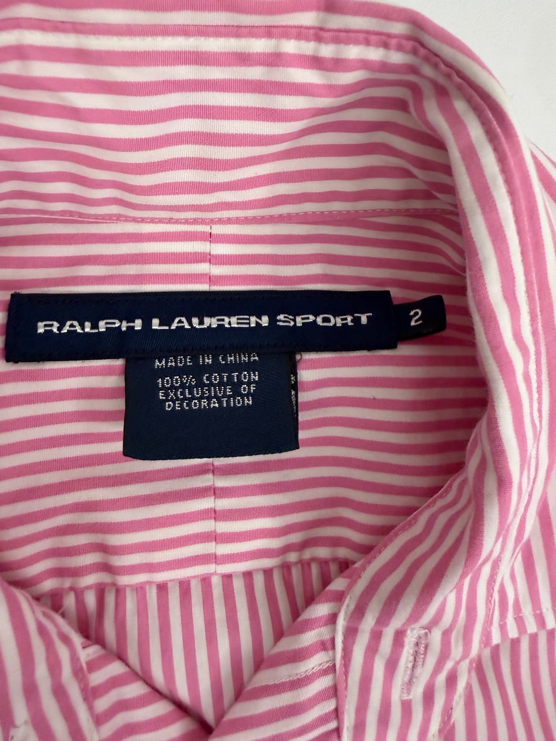 [2] 랄프로렌 스포츠 핑크 스트라이프 셔츠 상품이미지2