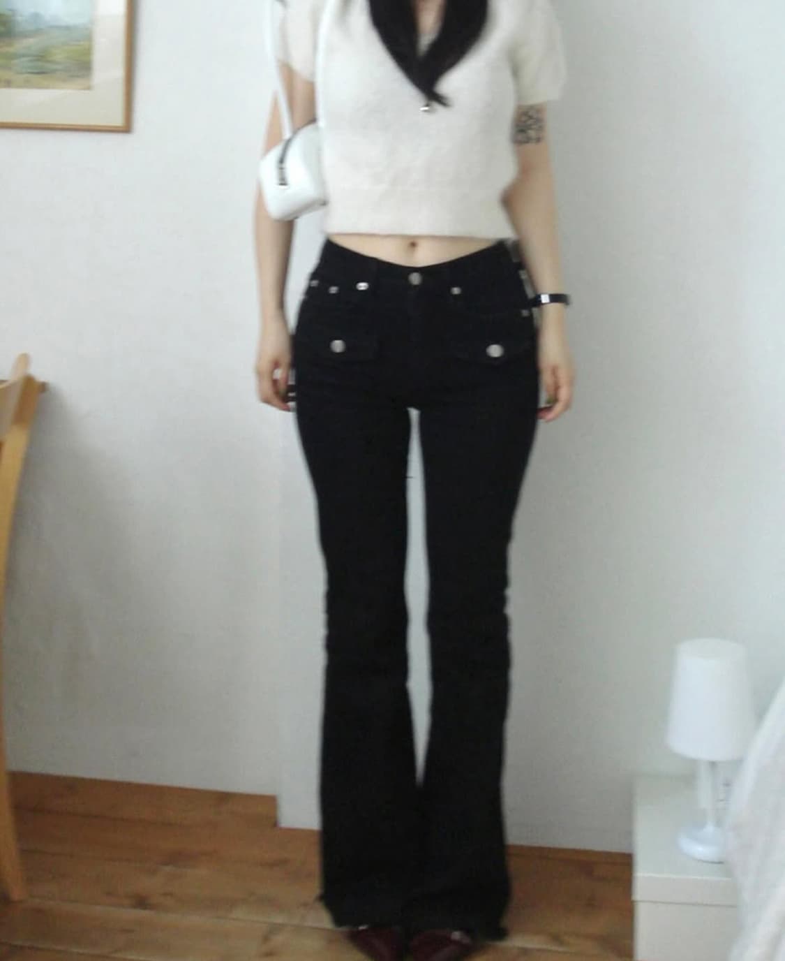 아워캐비넷 버튼 부츠컷 팬츠 s 상품이미지3