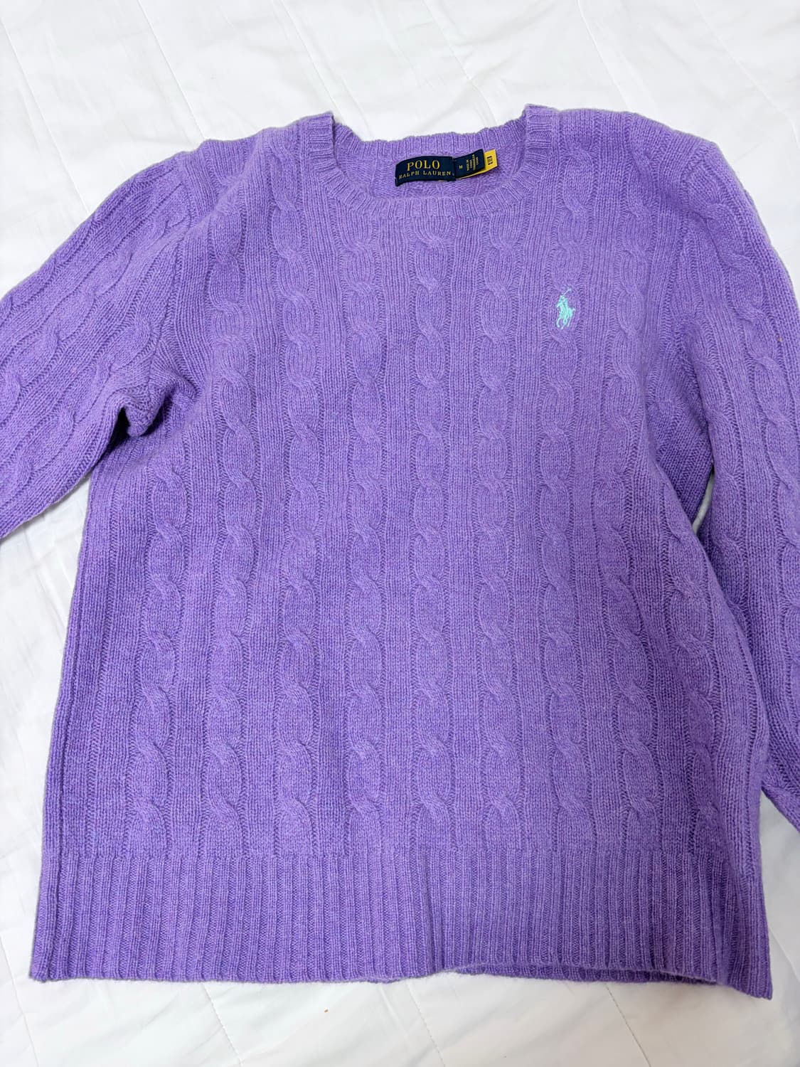 폴로 랄프로렌 캐시미어 니트 M 라벤더 상품이미지3