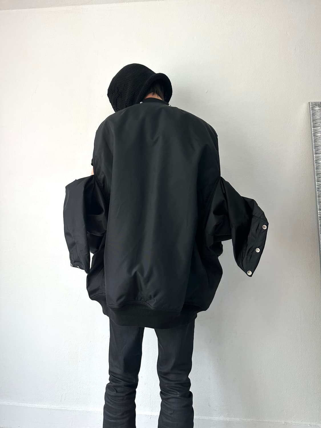 릭오웬스 25FW 컨버터블 나일론 봄버 자켓 상품이미지3