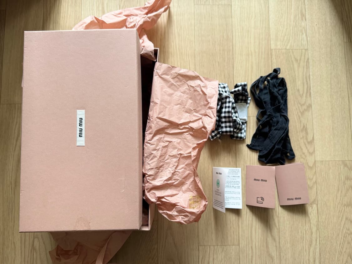 MiuMiu 미우미우 발레플랫 블랙 38size 상품이미지7