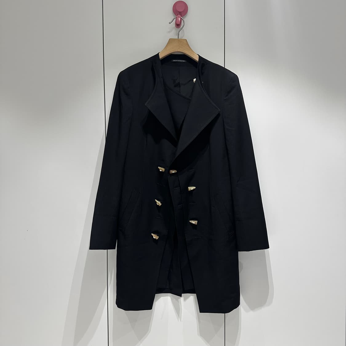 12aw 요지야마모토 뿌르옴므 어태쳐블 토글레이어 블레이져 상품이미지2