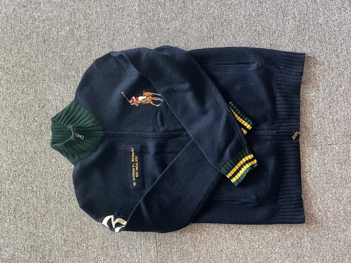 빈티디 램스 울 폴로 집업 상품이미지1