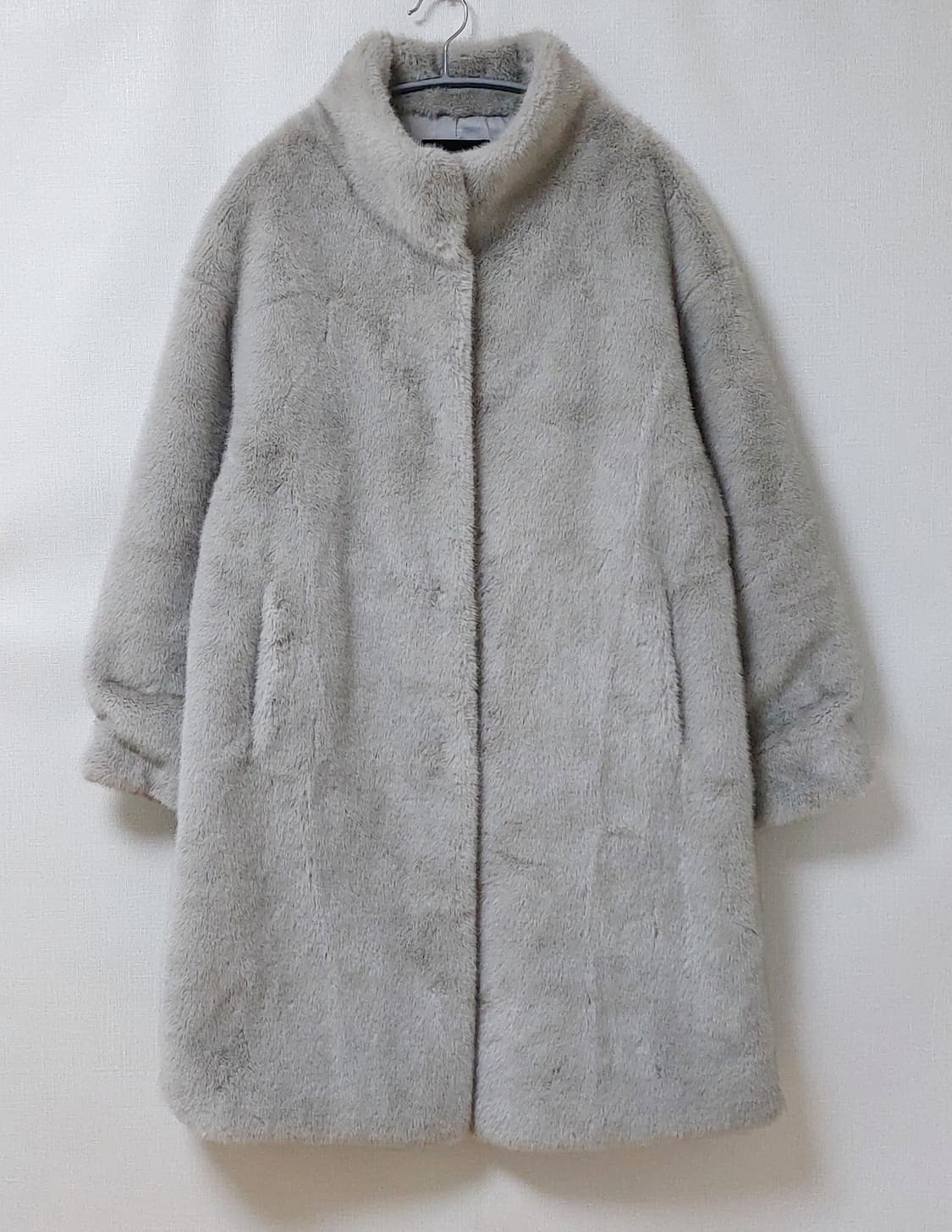 새상품) 인조 밍크 롱 코트 에코 퍼 밍크 여성 롱코트 상품이미지6