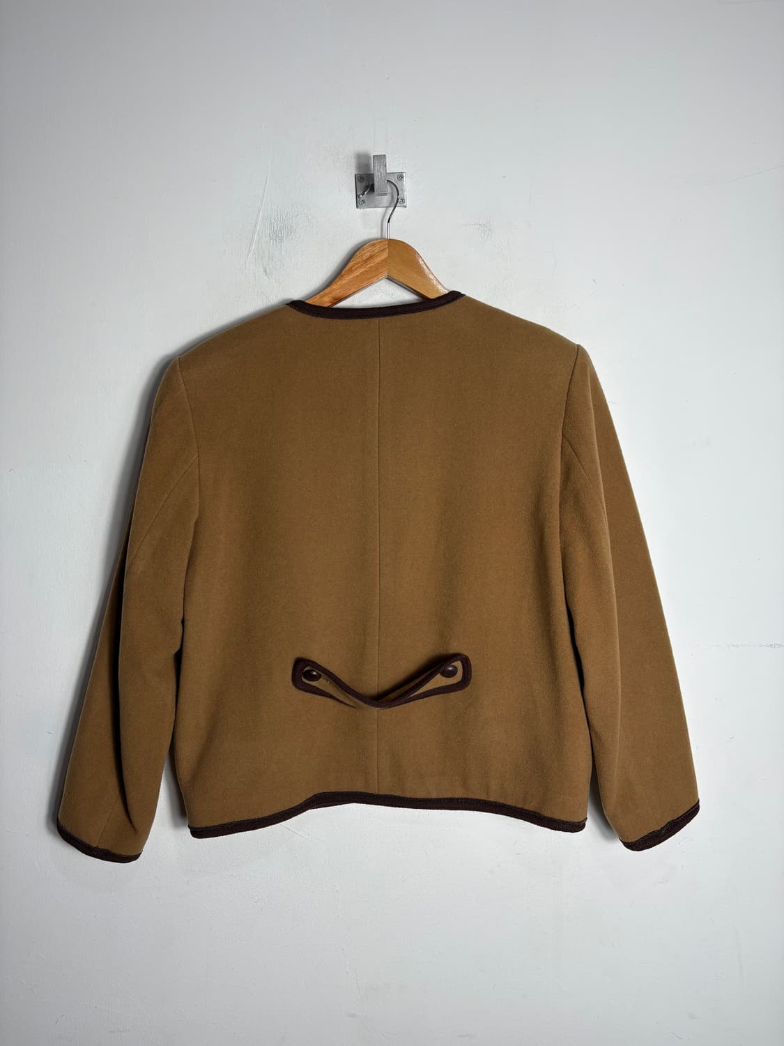 여성 노카라 울 카멜 자켓 상품이미지6