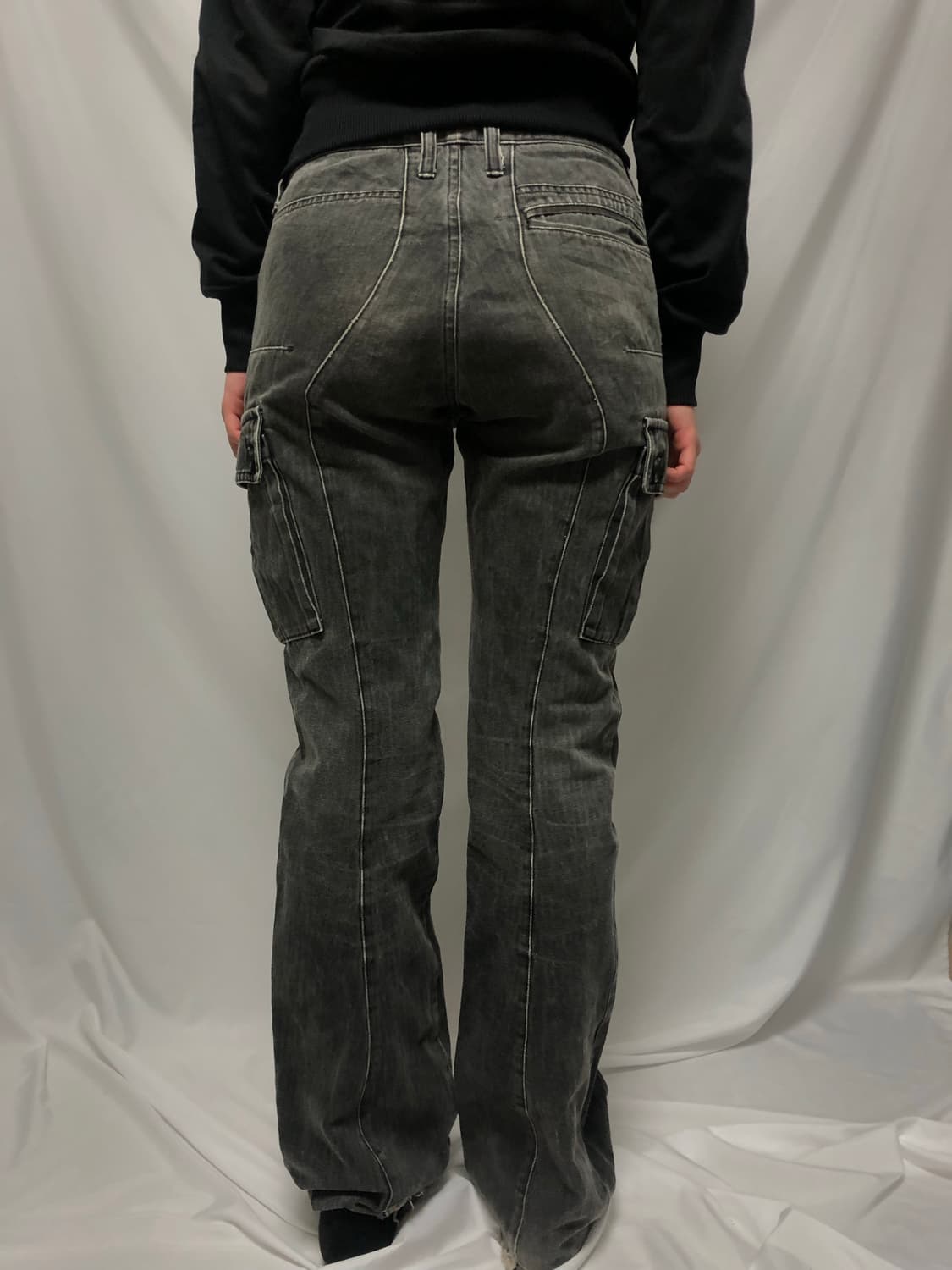 빈티지 블랙 포켓 디테일 팬츠 상품이미지4