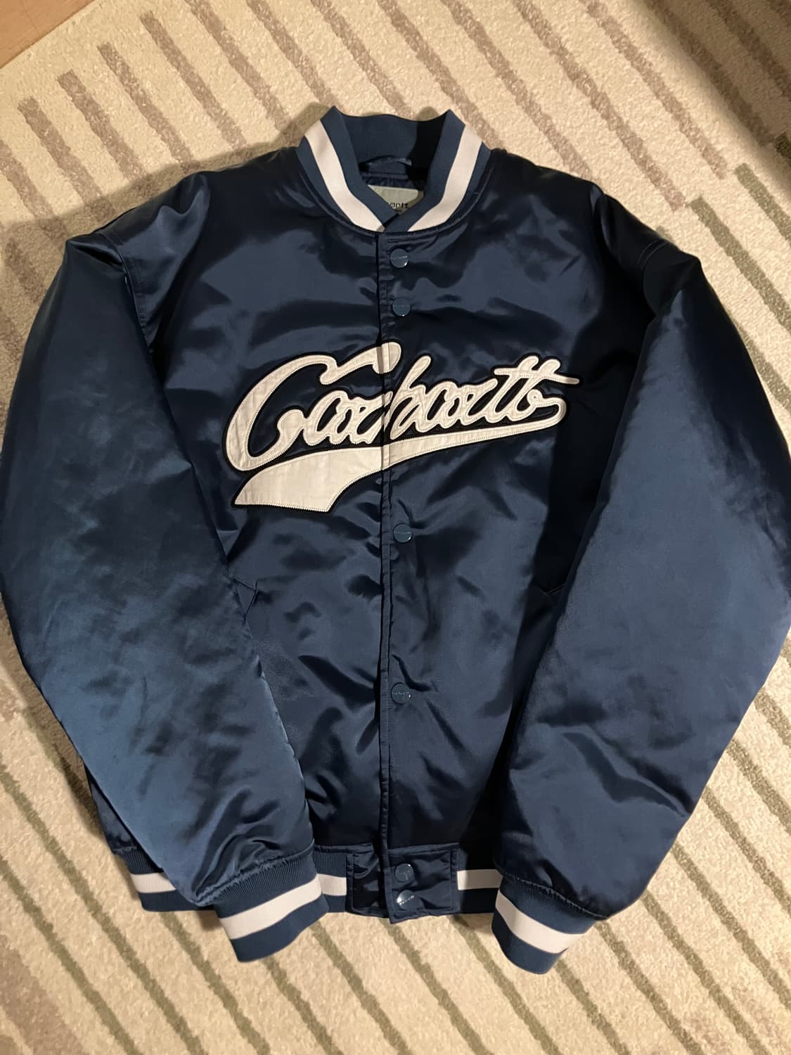 칼하트wip 리그 자켓 스타디움자켓 바시티자켓 네이비 S 상품이미지1